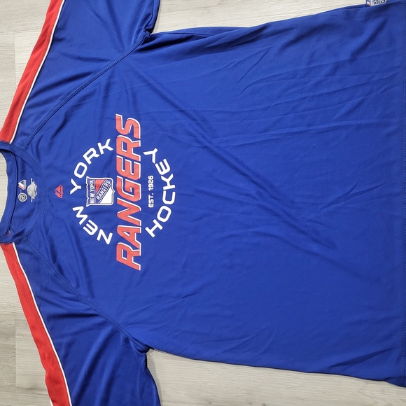 Majestic Other - New York Rangers Blue and Red Hockey Shirt